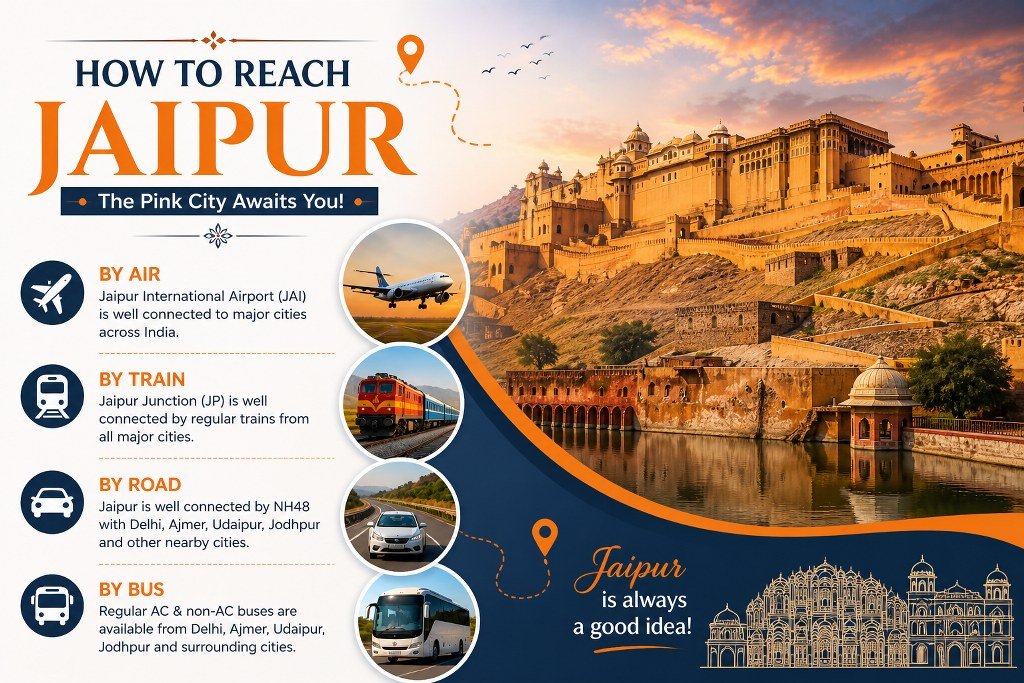 how to reach jaipur
