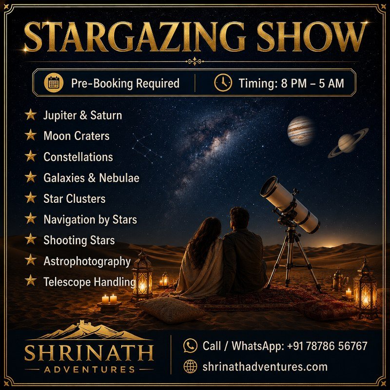 Best stargazing show in Jaisalmer for groups