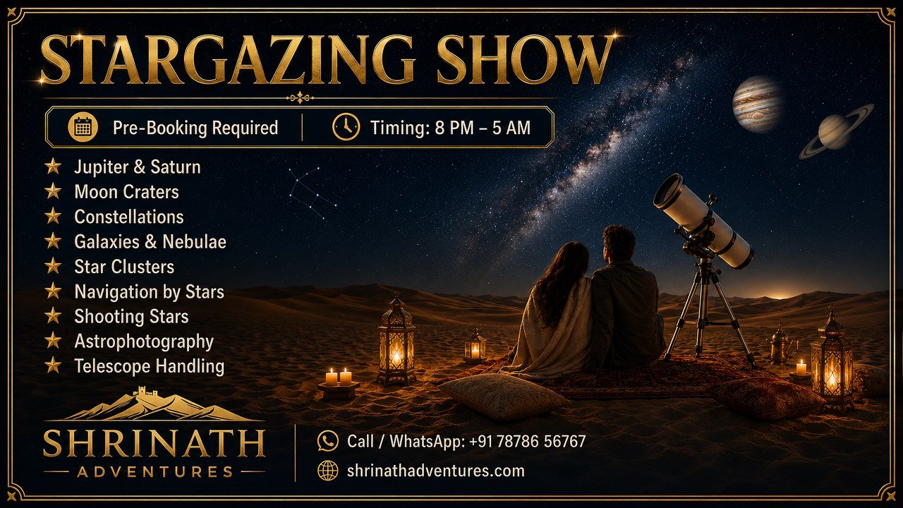 Group stargazing experience in Jaisalmer desert