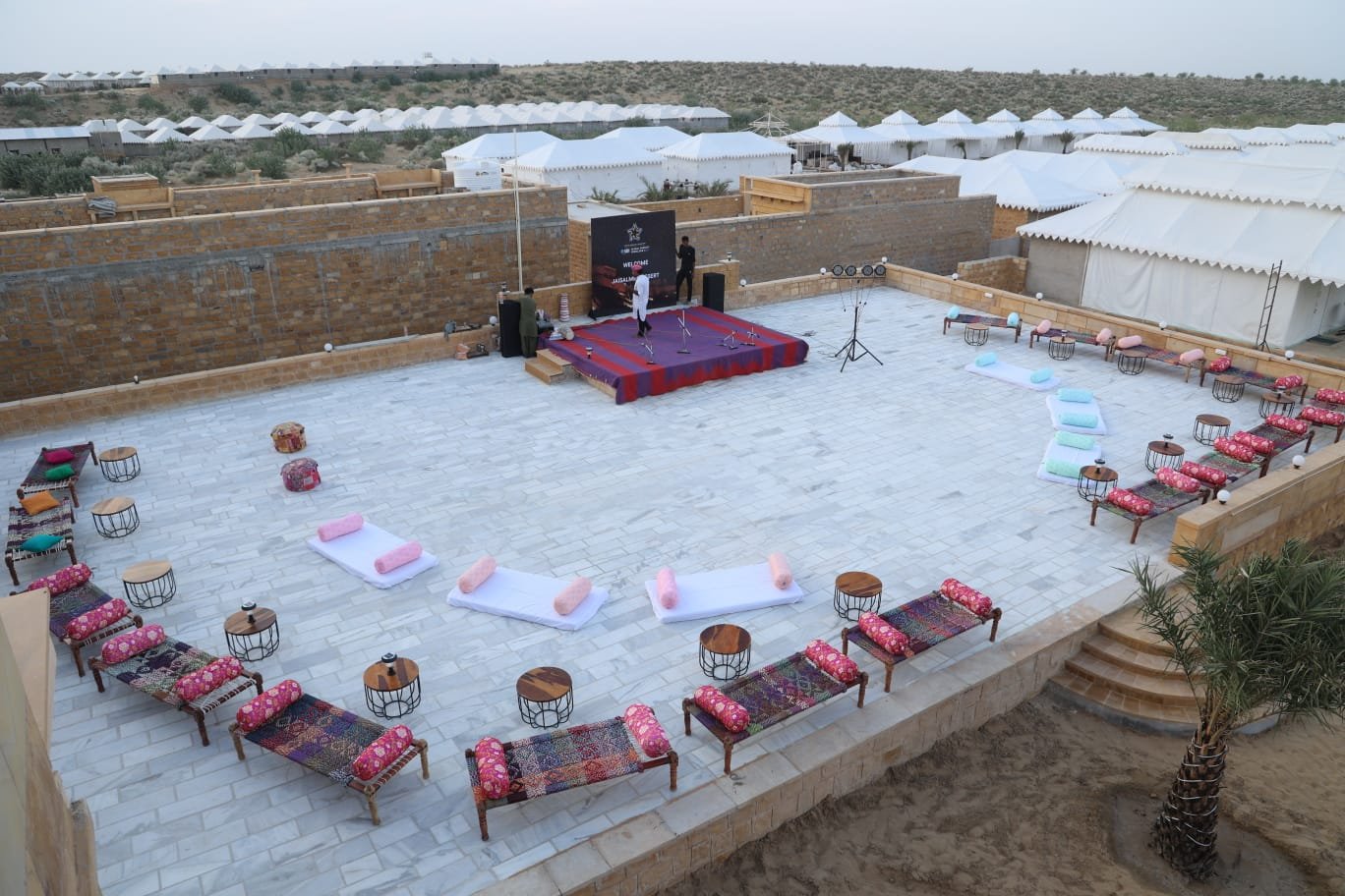 Rajasthani cultural program at desert camp